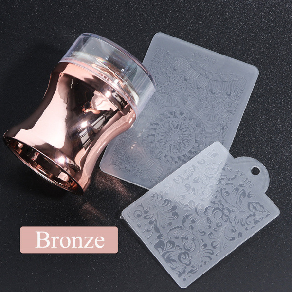 1 Set Nail Art Stamper Nail Art Stencils Clear Stamping Tool Clear Nail Art Scraper Set DIY Beauty