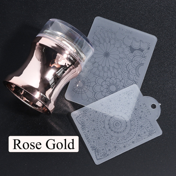 1 Set Nail Art Stamper Nail Art Stencils Clear Stamping Tool Clear Nail Art Scraper Set DIY Beauty