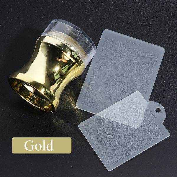 1 Set Nail Art Stamper Nail Art Stencils Clear Stamping Tool Clear Nail Art Scraper Set DIY Beauty