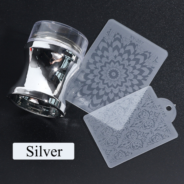 1 Set Nail Art Stamper Nail Art Stencils Clear Stamping Tool Clear Nail Art Scraper Set DIY Beauty