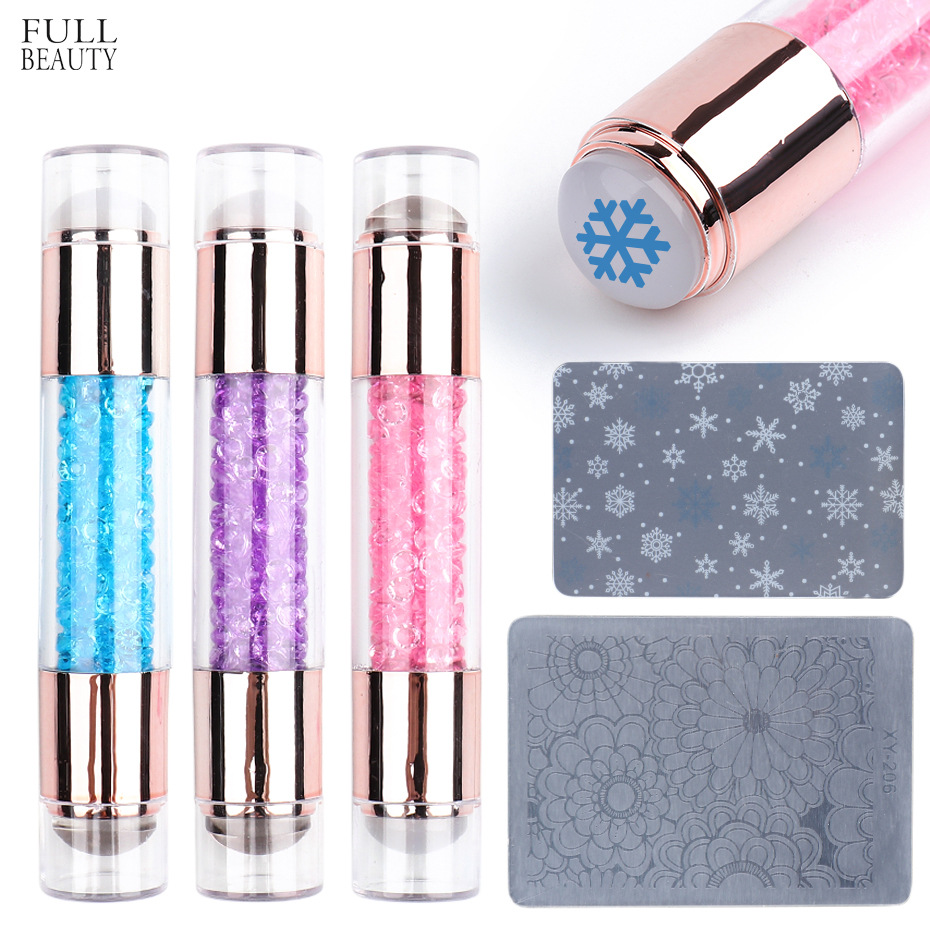 Double Stamper Heads Nail Art Pen 2.5x11.5cm Nail Art Brush Pen Painting Dotting