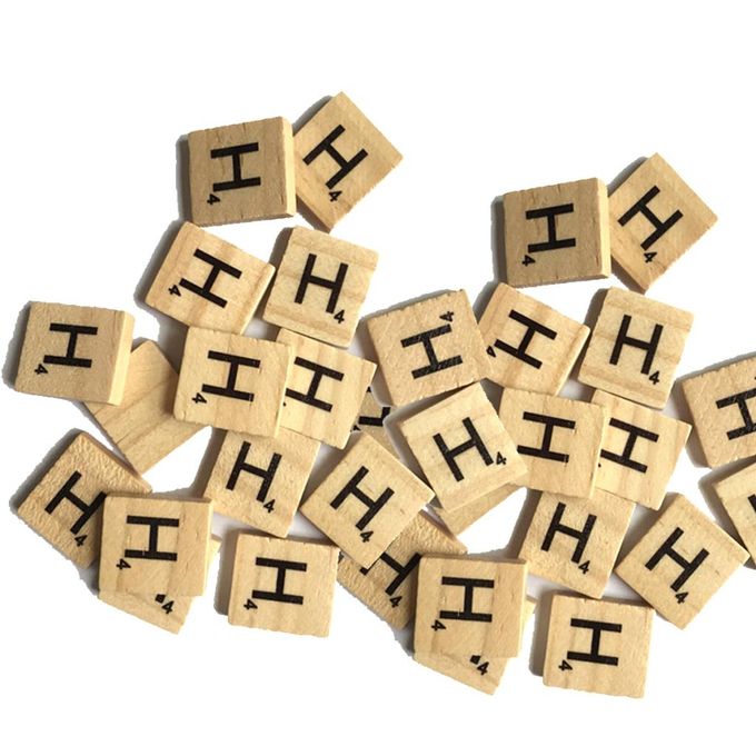 Generic Educational Toy Kids Wood Letter Blocks 100pcs Alphabet blocks for Scrabble Board Game