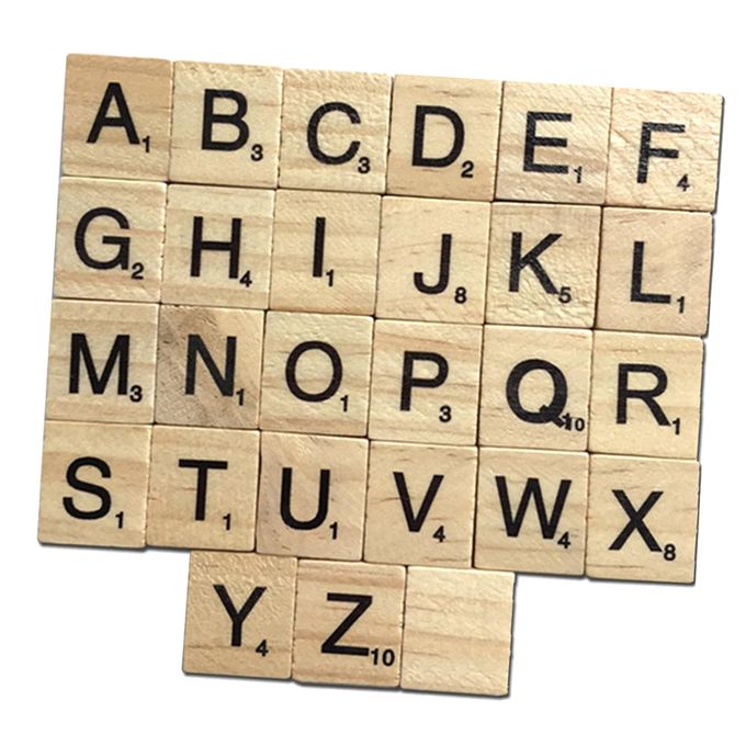 Generic Educational Toy Kids Wood Letter Blocks 100pcs Alphabet blocks for Scrabble Board Game