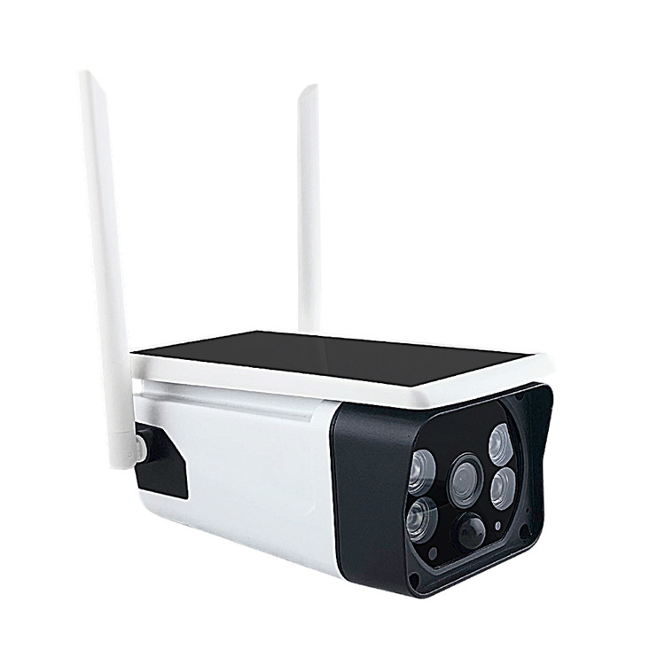 Hot Sell Outdoor Bullet Camera Solar Power Security Wifi Camera Solar Powered Wireless Cameras 1920 x 1080P Two-way Audio, RESET, Built-in Mic NIGHT VISION