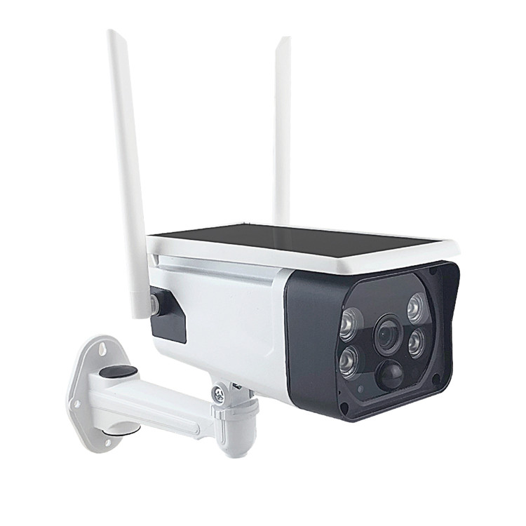 Hot Sell Outdoor Bullet Camera Solar Power Security Wifi Camera Solar Powered Wireless Cameras 1920 x 1080P Two-way Audio, RESET, Built-in Mic NIGHT VISION