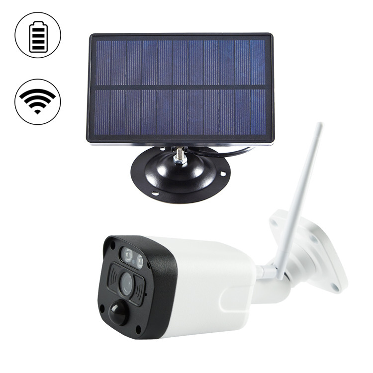 High Quality WIFI Bullet Camera Housing Solar CCTV WIFI Camera Surveillance Home Smart Camera With Rechargeable Battery compatible Android and IOS