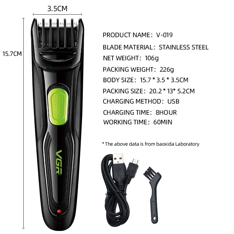 Adjustable Professional Rechargeable Trimmer Metal Barber Usb Electric Hair Clipper Cordless Hair Trimmer