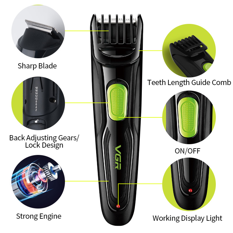 Adjustable Professional Rechargeable Trimmer Metal Barber Usb Electric Hair Clipper Cordless Hair Trimmer