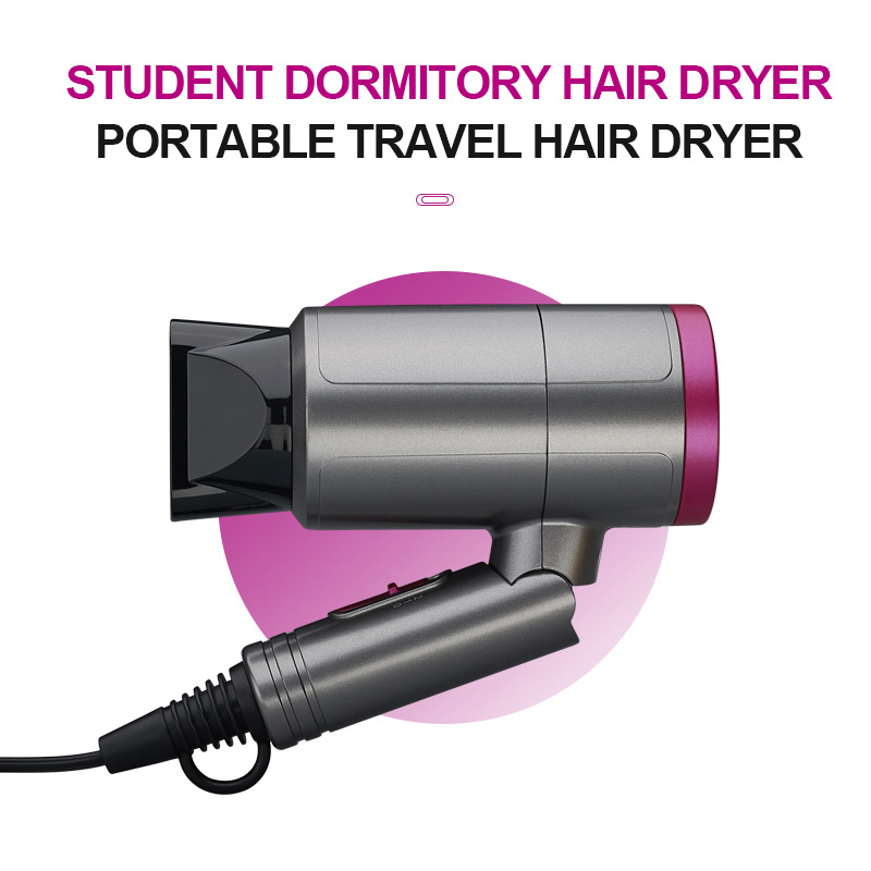 Portable hair Blow Dryer Custom Professional Salon Super Mini Straight foldable Hair Dryer Strong Power Negative Ions Dryer