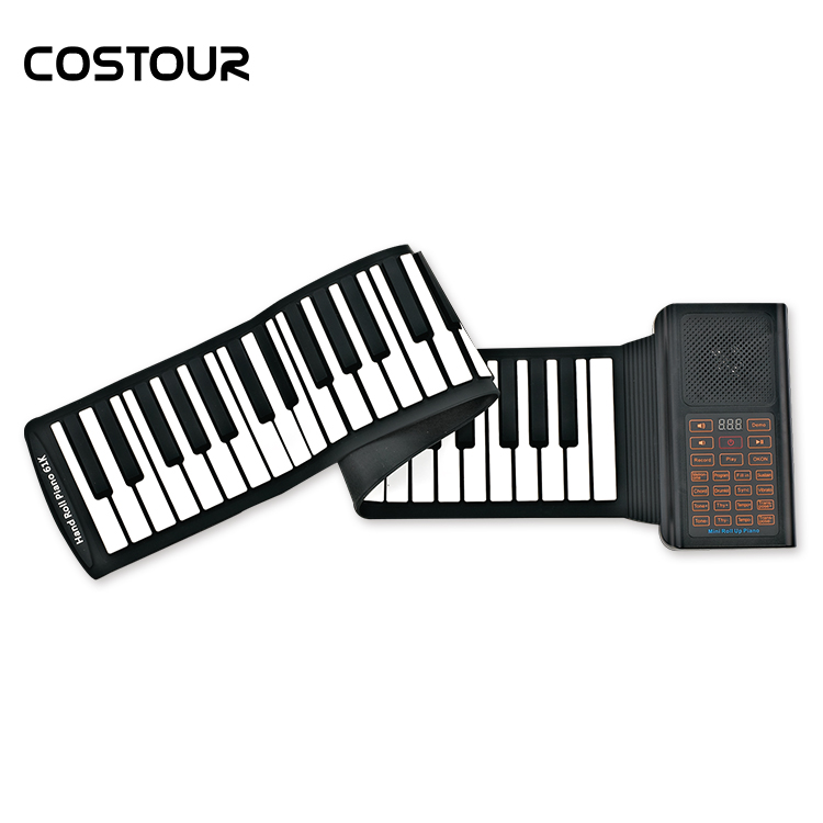 Hand-rolled piano 61 keys thickened foldable soft keyboard for adult beginners Introduction to children simple portable