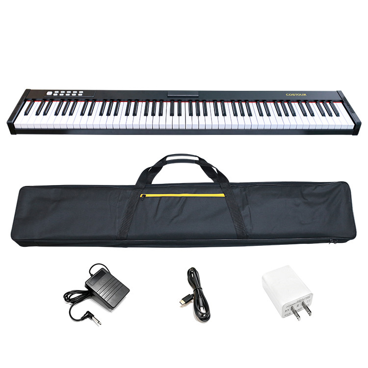 88 key portable touch sensitive key board midi piano for beginner professional portable digital controller keyboard