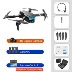 New Arrivals S85pro Mini Drone 4k Profesional HD Wide Angle Dual Camera Auto Follow Wifi Fpv Foldable Quadcopter With Camera Rc Dron Black 3 batteries + 4k dual cameras