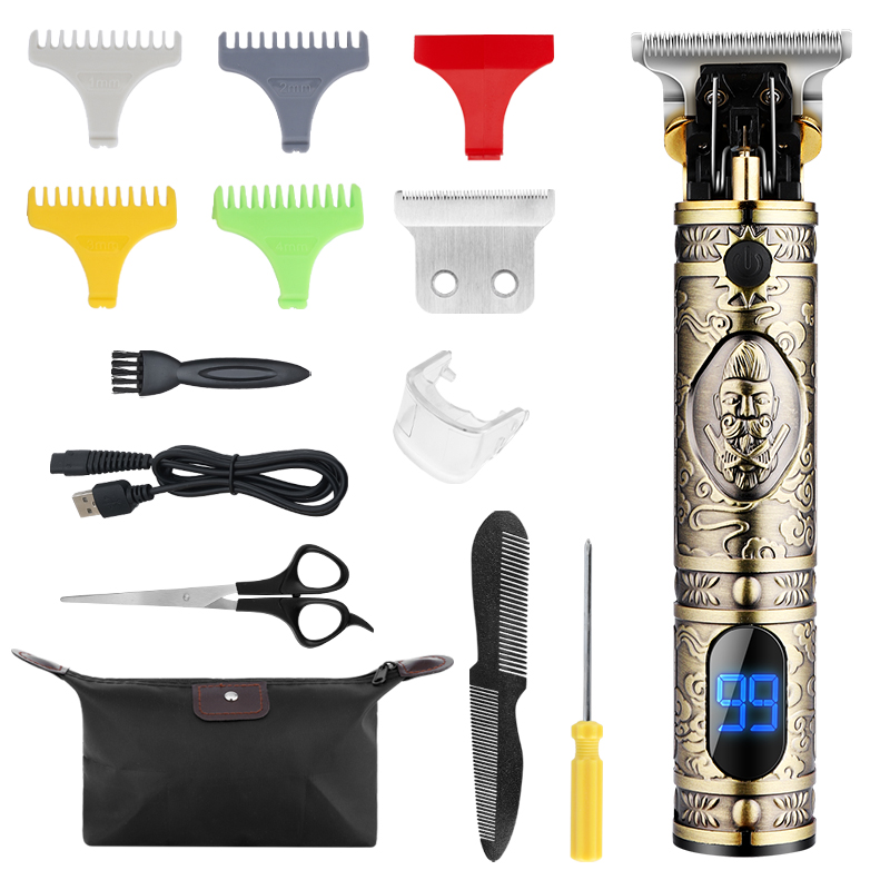 RESUXI LM300 Suit Professional Rechargeable cordless 13pcs suit all Metal cutting machine men electric hair trimmer clippers