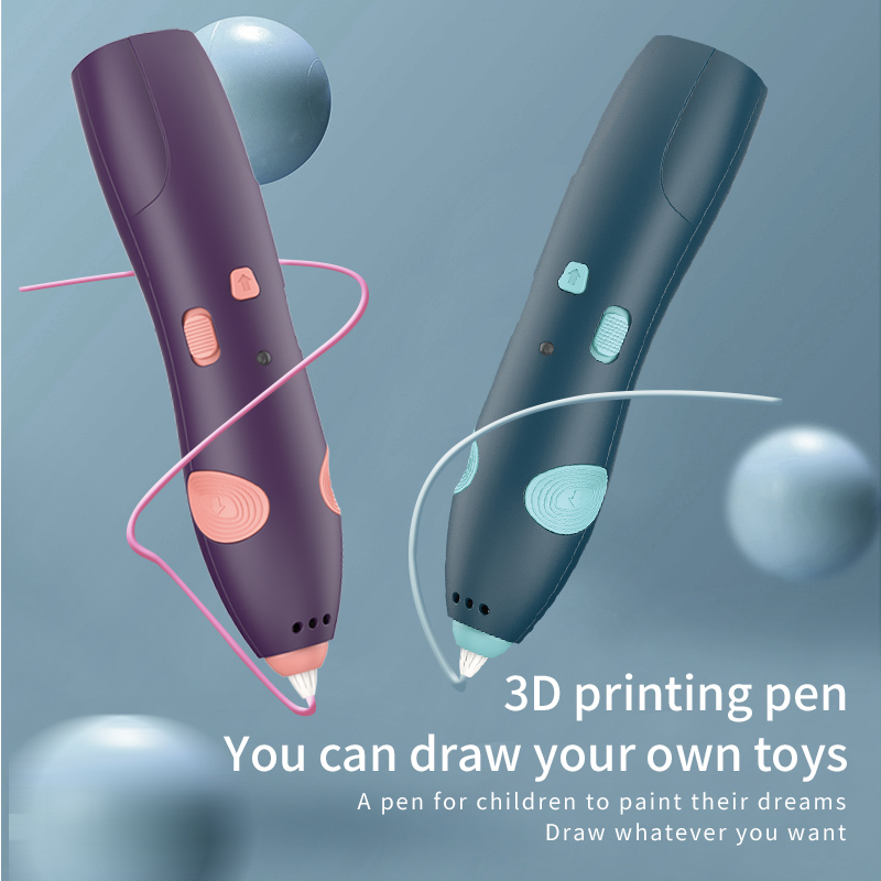 Drawing Pens 3d Printing Best for Kids 3D DIY Printer Pen With Silicone pad Christmas Birthday Gift toys Air drawing bundled with low temperature filament