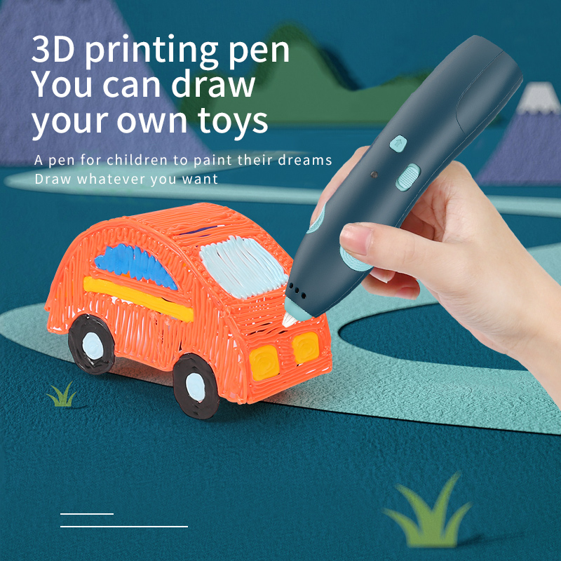 Drawing Pens 3d Printing Best for Kids 3D DIY Printer Pen With Silicone pad Christmas Birthday Gift toys Air drawing bundled with low temperature filament