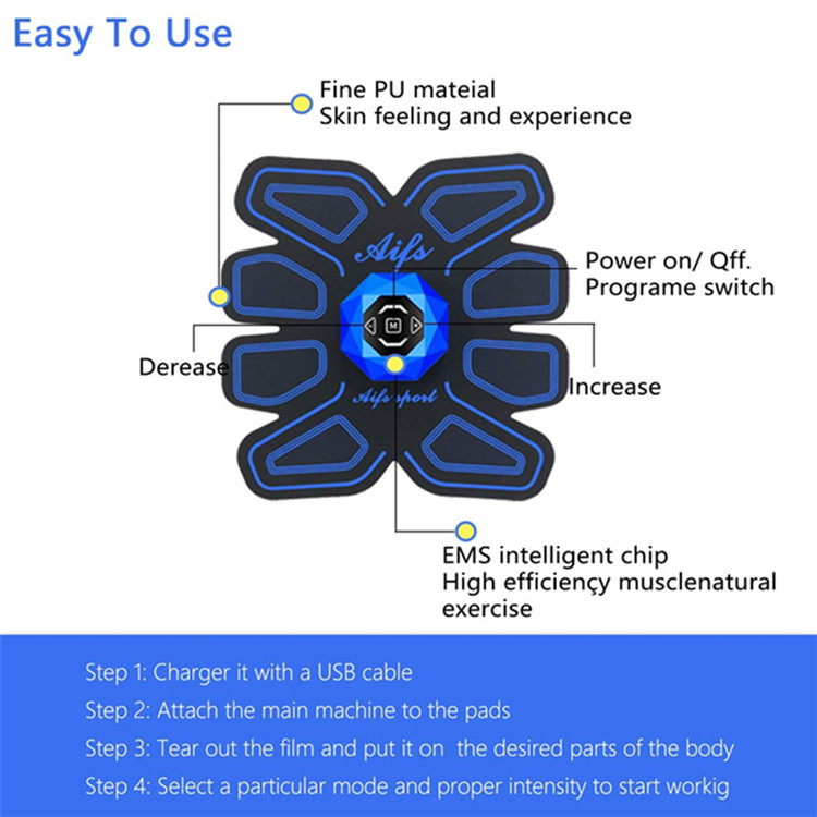 3 In 1 Abdominal Muscle Trainer Smart Body Building Fitness Belly Arm Intelligent Muscle Trainer Men/Women Athletic