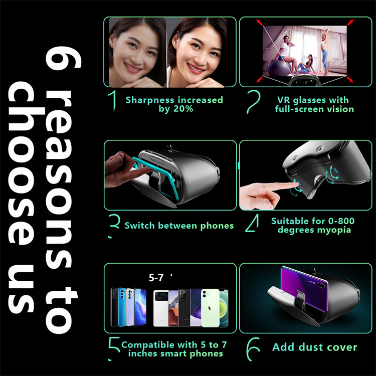 VR Glass Virtual Reality Glasses Stereo Cardboard Headset Helmet For IOS Android Smartphone