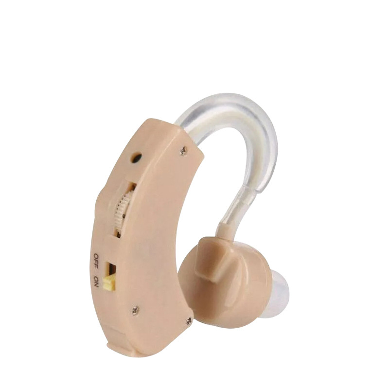 Ear Hearing Aid Kit Adjustable Behind Ear Invisible Sound Amplifier with 2 Button Batteries