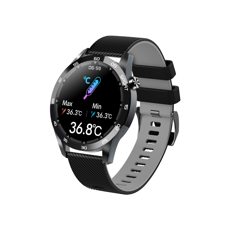 2022 Hot HD Large Screen Real Time Body Temperature Smart Bracelet With Sleep Monitoring Health Tracking Man Smart Watch F22L
