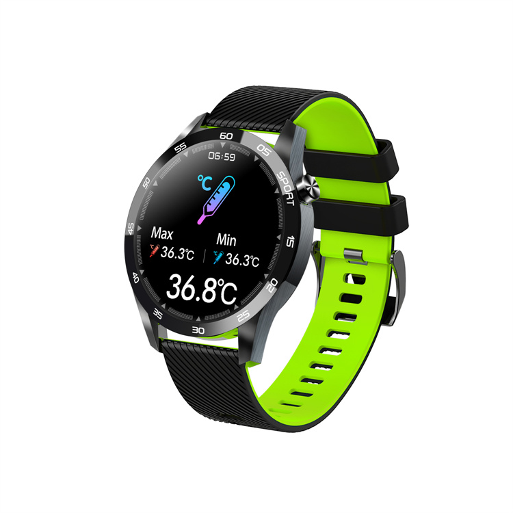 2022 Hot HD Large Screen Real Time Body Temperature Smart Bracelet With Sleep Monitoring Health Tracking Man Smart Watch F22L