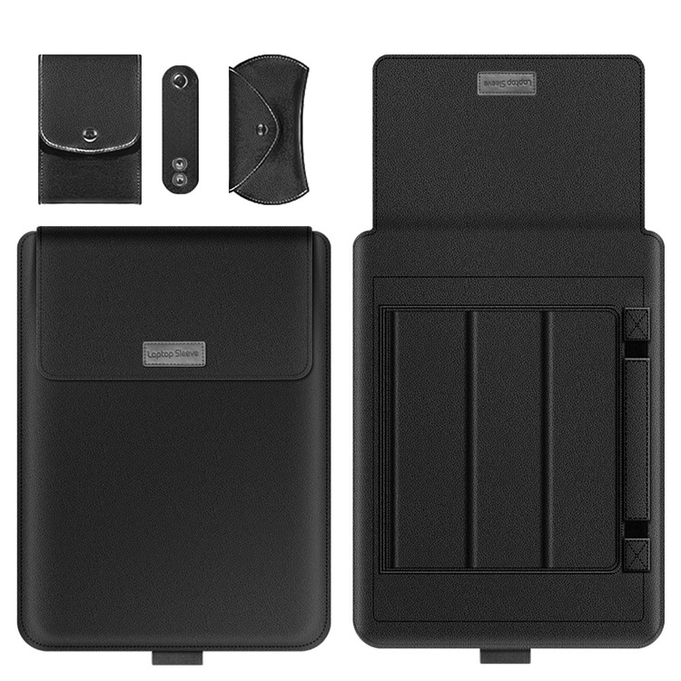 Fancy Leather Laptop Sleeve Case With Stand Holder Bag with Multi-Functions 11/12/13/15 inch Notebook Protective Cover Computer Bag