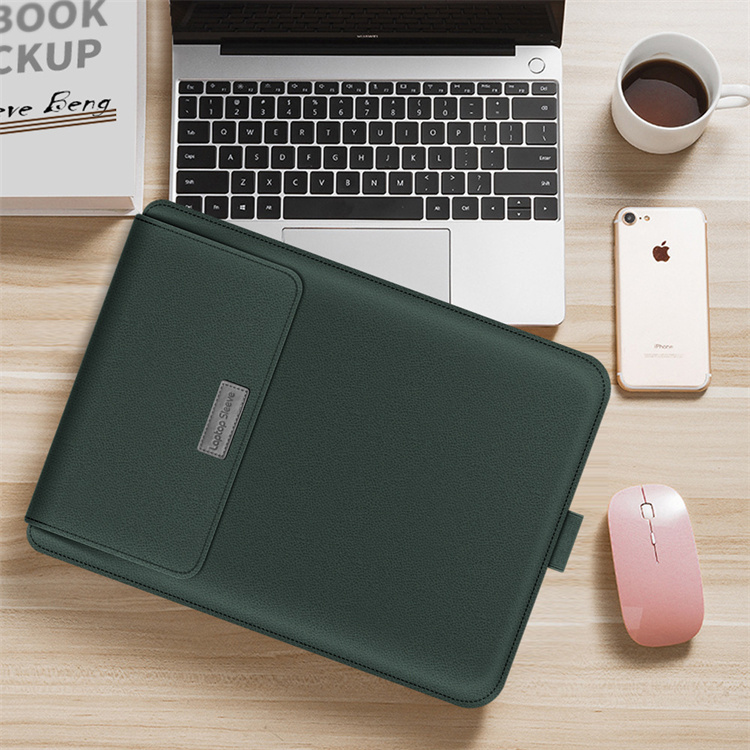 Fancy Leather Laptop Sleeve Case With Stand Holder Bag with Multi-Functions 11/12/13/15 inch Notebook Protective Cover Computer Bag