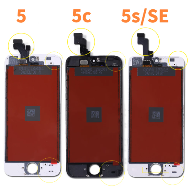 AAA iPhone 5C 5S 5 LCD Display Touch Screen Tempered Glass Digitizer Assembly Replacement No Dead Pixel with Tools for iPhone