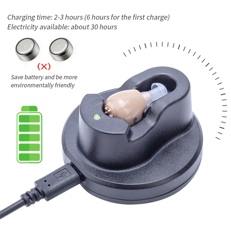 2022 new arrival best ITC Hearing Aid Rechargeable Hearing Amplifier Ear Hearing Aid for The Elderly Sound Amplifier for Hearing Loss Aids