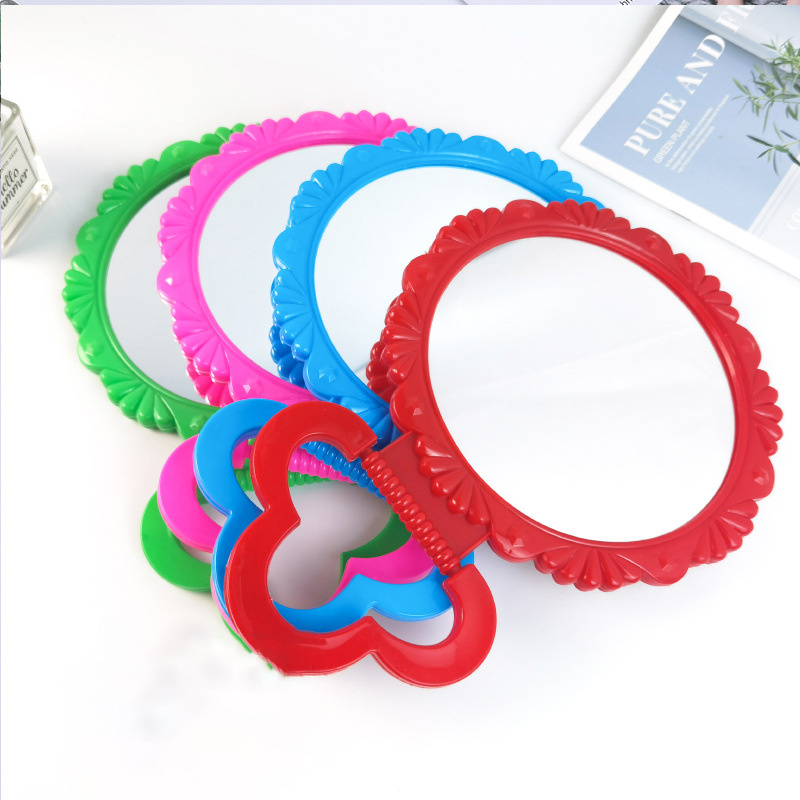 Cheap Plastics Mirror Single Side Cosmetic Plastic Mirror Folding Portable Single Side Plastic Makeup Mirrors China Old School style