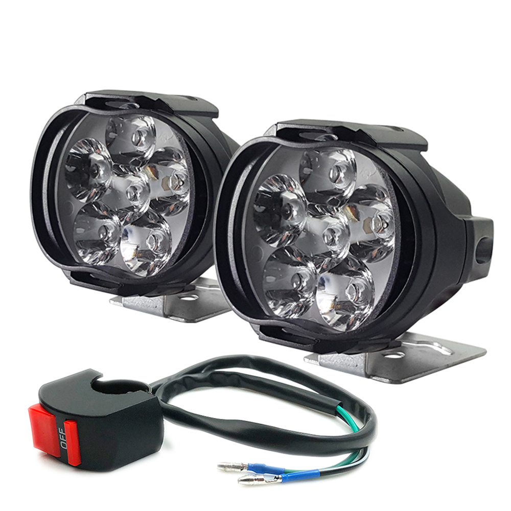 Super bright 10000LM Motorcycle LED Headlight Lamp High Brightness Auxiliary Spotlights Scooters Waterproof Modified Light Bulbs with Switch