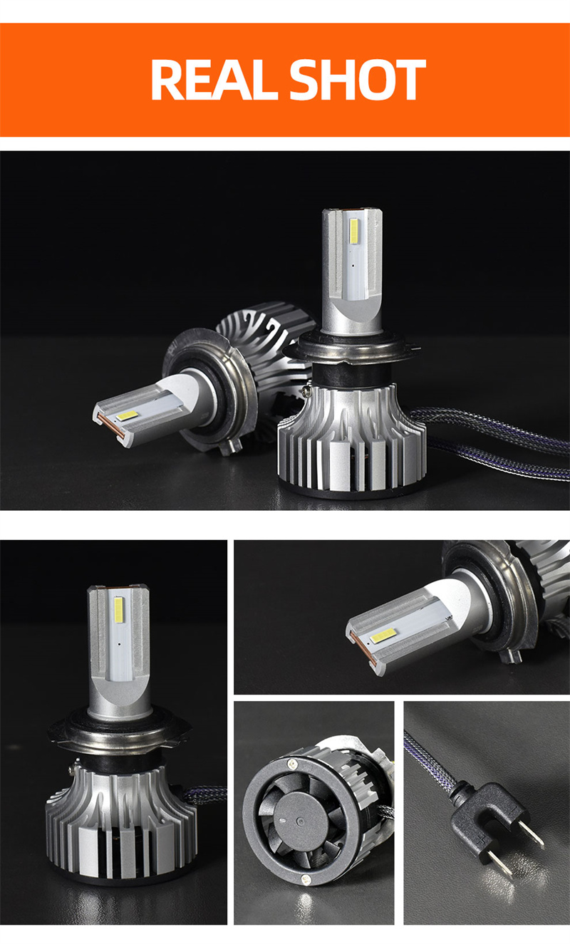 H7 H4 Condensed Light LED Car Bulb 9005 9006 H11 H1 H3 880 9004/7 9012 50W 15000LM No Radio Interference Auto Headlight 12V