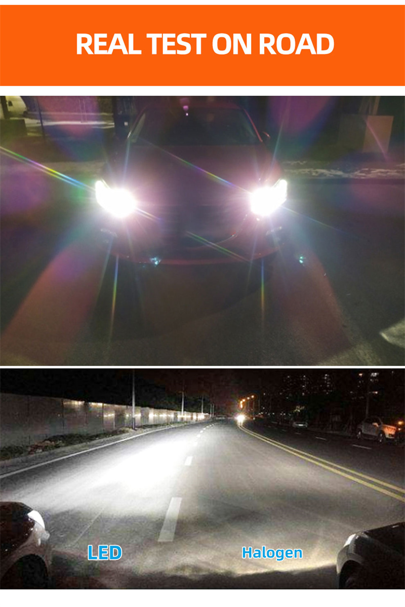 H7 H4 Condensed Light LED Car Bulb 9005 9006 H11 H1 H3 880 9004/7 9012 50W 15000LM No Radio Interference Auto Headlight 12V