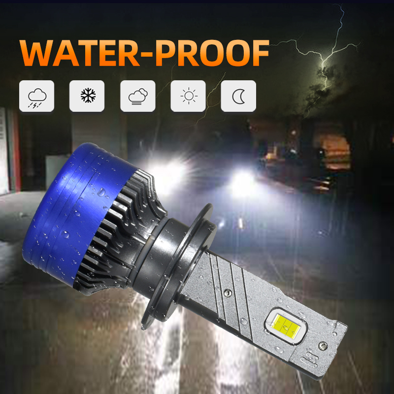 T35 H7 H4 H1 H11 Condensed Light LED Car Bulb 9005 9006  80W 10000LM No Radio Interference Auto Headlight 24V 50000H For Truck Small Pickup