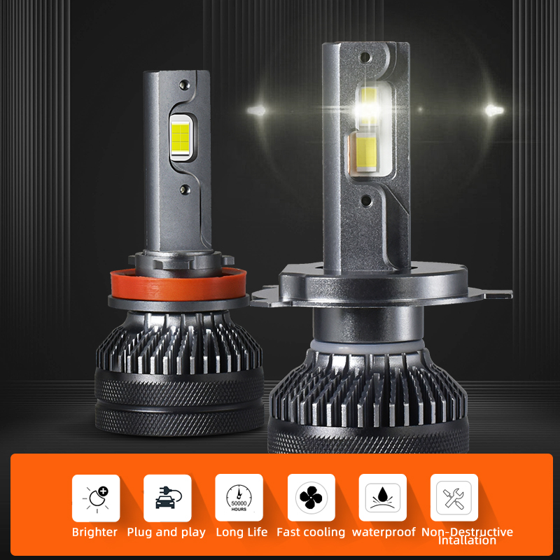T50 H7 LED H4 White 6000K 130W 32000Lm Auto Led Lamp Light For Car H4 H7 H11 HB3 9005 HB4 9006 9012 Turbo Led Headlight Bulb K5C