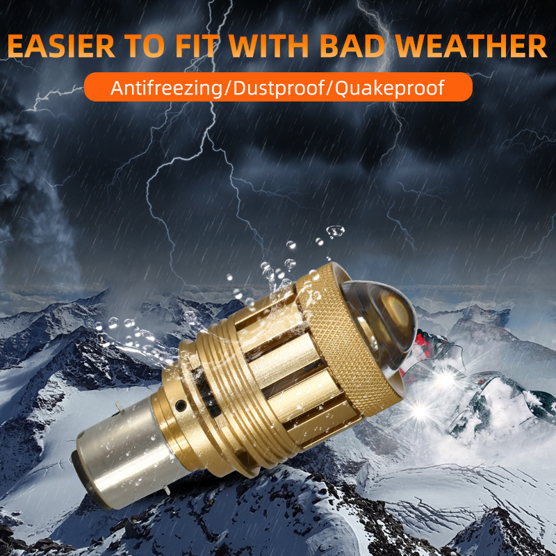 RV11 Bi-LED Motorcycle Bulb H4 9003 P43t 32W 16000Lm Dual Color Projector Lens Hi/Lo Light H6 HS1 BA20D Led Motorcycle Headlight