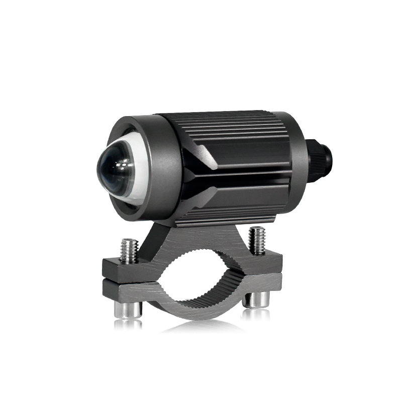 LED Motorcycle Headlight Tri-Color Projector Bi Lens Moto Bike E Bike Mini Driving Lamp DRL SUV Truck Car Light Accessory 12V
