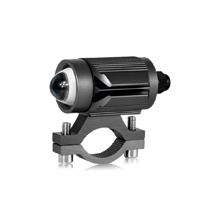LED Motorcycle Headlight Tri-Color Projector Bi Lens Moto Bike E Bike Mini Driving Lamp DRL SUV Truck Car Light Accessory 12V