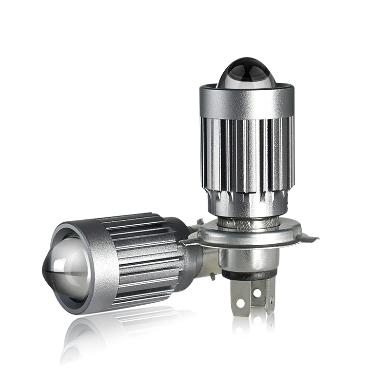 V10 Motorcycle LED Headlight Bulb H4 BA20D 24W 12000Lm Bi Lens Dual Light Colors 6000K 3000K High Low For Motorcycle Lighting