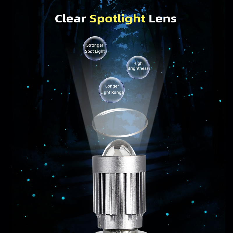 V10 Motorcycle LED Headlight Bulb H4 BA20D 24W 12000Lm Bi Lens Dual Light Colors 6000K 3000K High Low For Motorcycle Lighting