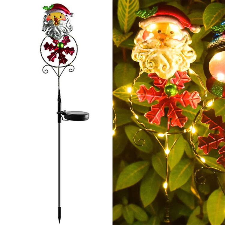 Solar Lights LED Waterproof Garden Landscape Christmas Decor Snowman Deer Lights for Garden Yard Lawn Pathway