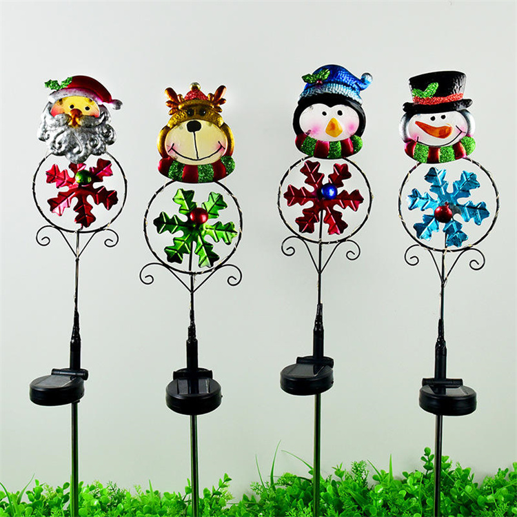 Solar Lights LED Waterproof Garden Landscape Christmas Decor Snowman Deer Lights for Garden Yard Lawn Pathway