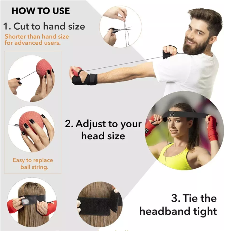 Bilink Speedball Punching Ball Boxing speed trainer headband punching training head boxing Speed boxing reflex ball
