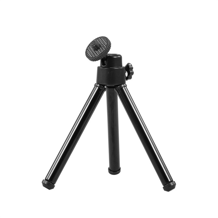 Portable Webcam Tripod Lightweight Mini Webcam Tripod for Smartphone Webcam Desktop Tripod Phone Holder Table Stand Metal Legs Table Tripod