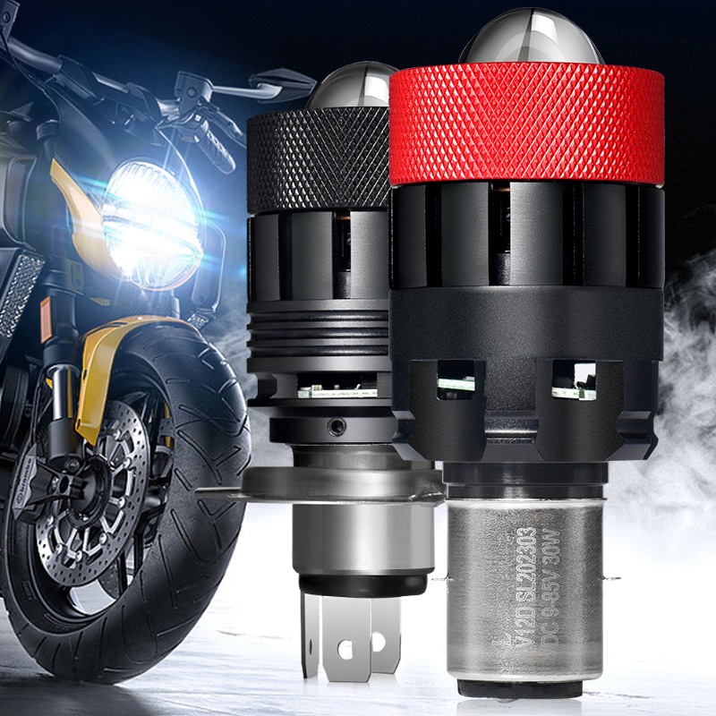 G12 H4 P43T Ba20d Bi-LED Motorcycle Bulb 32000Lm Dual Color Projector Lens Hi/Lo Light H6 HS1 Led Motorcycle Headlight 30W/pc
