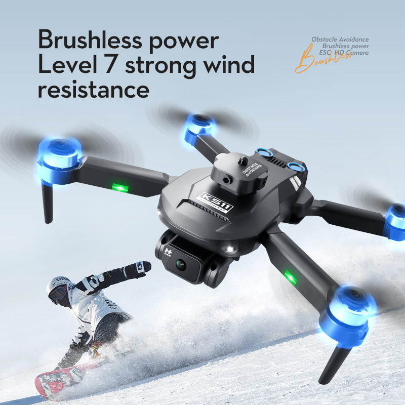 New LS KS11 Mini Drone 1080p Professional HD Camera Obstacle Avoidance Optical Flow Brushless RC Dron Quadcopter
