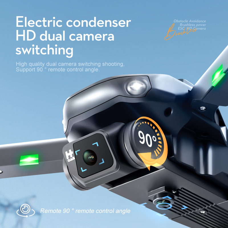 New LS KS11 Mini Drone 1080p Professional HD Camera Obstacle Avoidance Optical Flow Brushless RC Dron Quadcopter