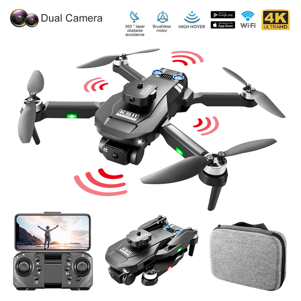 New LS KS11 Mini Drone 1080p Professional HD Camera Obstacle Avoidance Optical Flow Brushless RC Dron Quadcopter