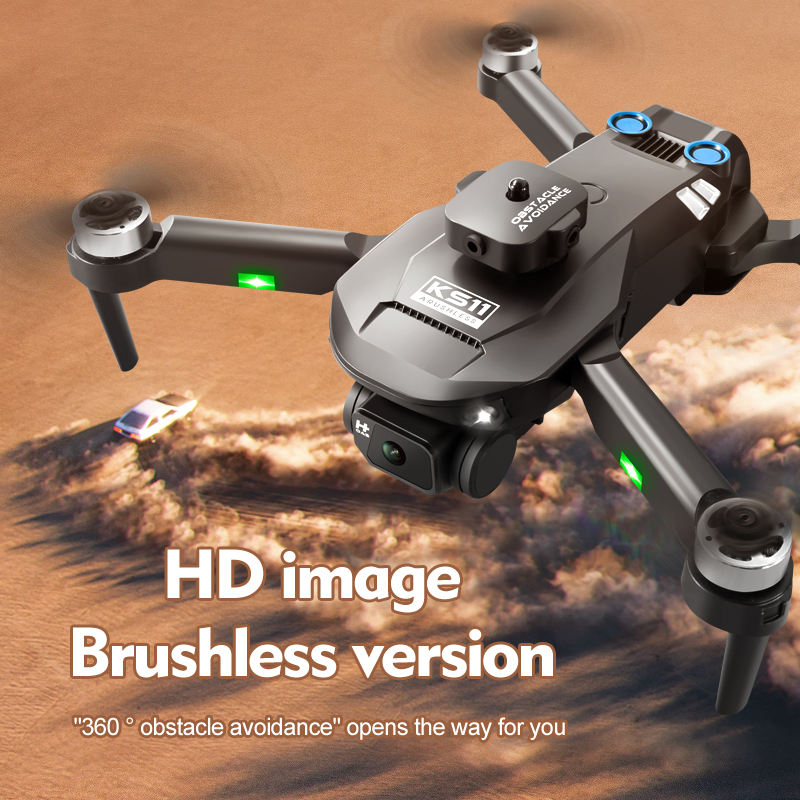 New LS KS11 Mini Drone 1080p Professional HD Camera Obstacle Avoidance Optical Flow Brushless RC Dron Quadcopter