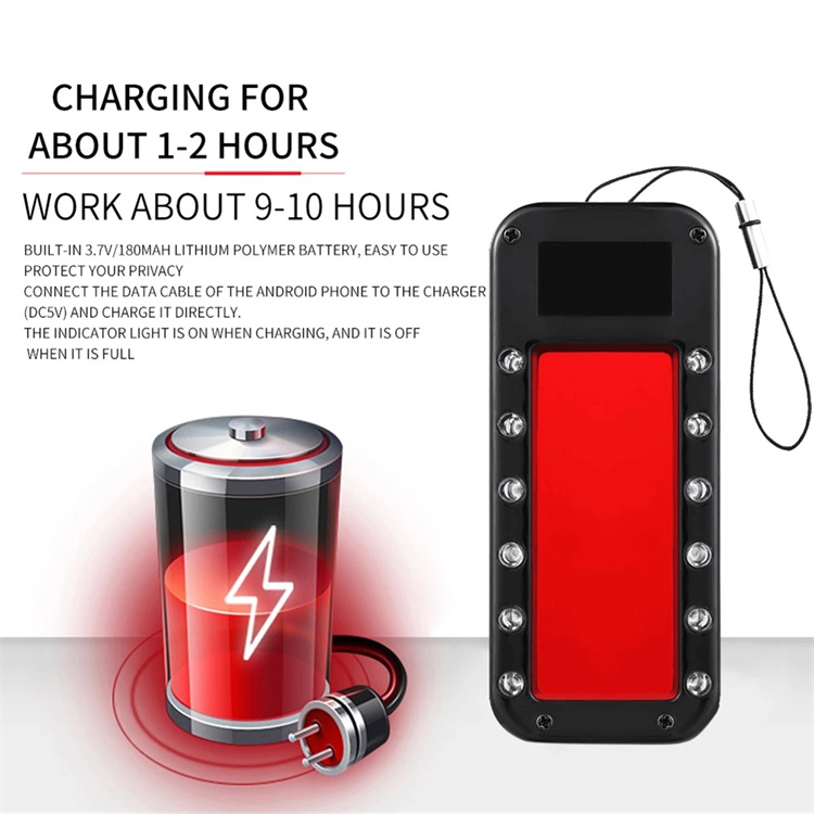 Hidden Camera Detector Anti Spy Tracking Camera Finder Rechargeable Portable Security Protection Anti Wireless Cam Signal Scanner Invisible Lens Tracer for Hotel