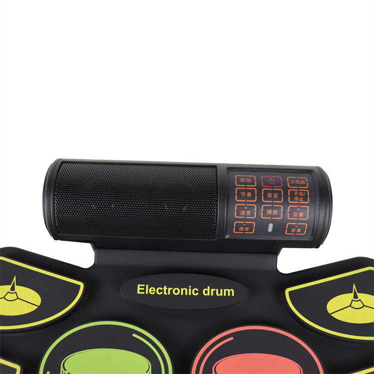 9 Pads Electronic BT Roll-Up Protable Drum Set 9 Volumes Speed Adjustable Silicone Drum Pads
